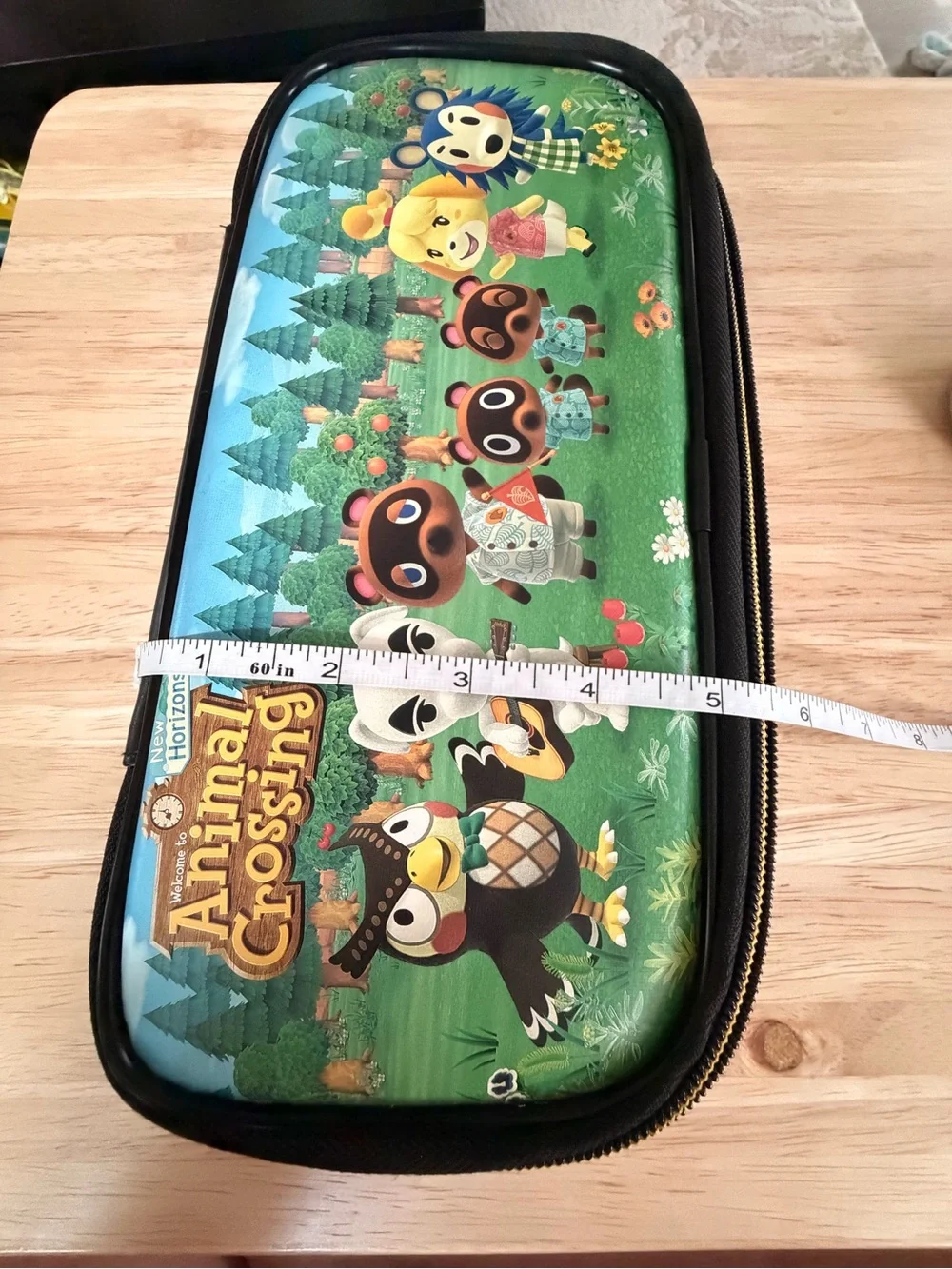Nintendo Switch Animal Crossing New Horizons Deluxe Travel Case Yellow Zipper